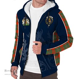 ScotsTee Shop Scottish MacGregor Ancient Clan Scottish Crest and Scottish Thistle Sport Tartan Sherpa Hoodie