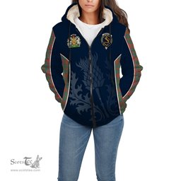 ScotsTee Shop Scottish MacIntosh Ancient Clan Scottish Crest and Scottish Thistle Sport Tartan Sherpa Hoodie