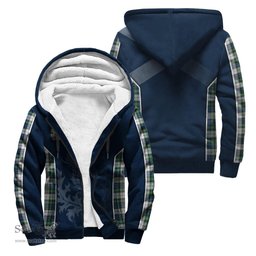 ScotsTee Shop Scottish Gordon Dress Ancient Clan Scottish Crest and Scottish Thistle Sport Tartan Sherpa Hoodie