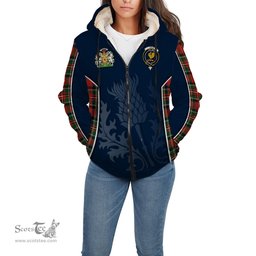 ScotsTee Shop Scottish Lyle Clan Scottish Crest and Scottish Thistle Sport Tartan Sherpa Hoodie
