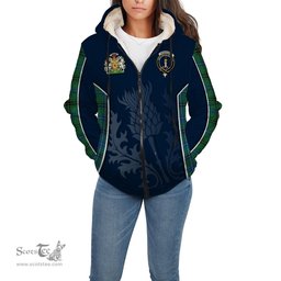 ScotsTee Shop Scottish Henderson Ancient Clan Scottish Crest and Scottish Thistle Sport Tartan Sherpa Hoodie