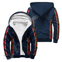 ScotsTee Shop Scottish MacNicol of Scorrybreac Clan Scottish Crest and Scottish Thistle Sport Tartan Sherpa Hoodie
