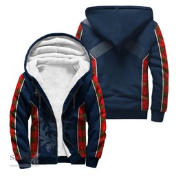 ScotsTee Shop Scottish Maxwell Modern Clan Scottish Crest and Scottish Thistle Sport Tartan Sherpa Hoodie