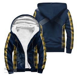 ScotsTee Shop Scottish MacLeod of Lewis Ancient Clan Scottish Crest and Scottish Thistle Sport Tartan Sherpa Hoodie