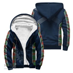 ScotsTee Shop Scottish Muirhead Clan Scottish Crest and Scottish Thistle Sport Tartan Sherpa Hoodie