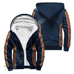ScotsTee Shop Scottish Ross Ancient Clan Scottish Crest and Scottish Thistle Sport Tartan Sherpa Hoodie