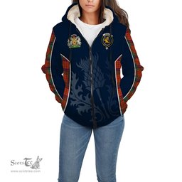 ScotsTee Shop Scottish Nicolson Ancient Clan Scottish Crest and Scottish Thistle Sport Tartan Sherpa Hoodie