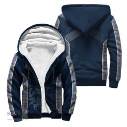 ScotsTee Shop Scottish Tweedie Clan Scottish Crest and Scottish Thistle Sport Tartan Sherpa Hoodie