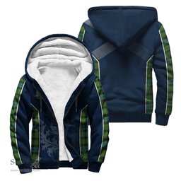 ScotsTee Shop Scottish Rollo Ancient Clan Scottish Crest and Scottish Thistle Sport Tartan Sherpa Hoodie