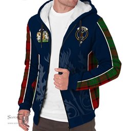ScotsTee Shop Scottish MacPhail Clan Scottish Crest and Scottish Thistle Sport Tartan Sherpa Hoodie