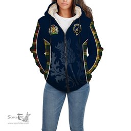 ScotsTee Shop Scottish MacMillan Old Modern Clan Scottish Crest and Scottish Thistle Sport Tartan Sherpa Hoodie