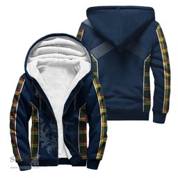 ScotsTee Shop Scottish MacMillan Old Modern Clan Scottish Crest and Scottish Thistle Sport Tartan Sherpa Hoodie