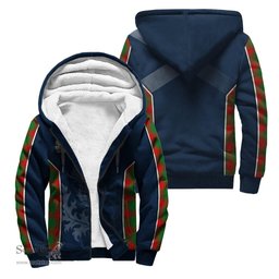 ScotsTee Shop Scottish Middleton Modern Clan Scottish Crest and Scottish Thistle Sport Tartan Sherpa Hoodie