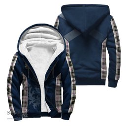 ScotsTee Shop Scottish MacPherson Dress Ancient Clan Scottish Crest and Scottish Thistle Sport Tartan Sherpa Hoodie