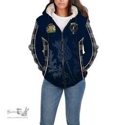 ScotsTee Shop Scottish MacRae Dress Clan Scottish Crest and Scottish Thistle Sport Tartan Sherpa Hoodie