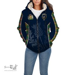 ScotsTee Shop Scottish MacMillan Old Ancient Clan Scottish Crest and Scottish Thistle Sport Tartan Sherpa Hoodie
