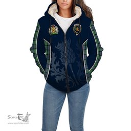ScotsTee Shop Scottish MacThomas Ancient Clan Scottish Crest and Scottish Thistle Sport Tartan Sherpa Hoodie