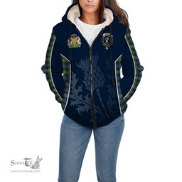 ScotsTee Shop Scottish Watson Ancient Clan Scottish Crest and Scottish Thistle Sport Tartan Sherpa Hoodie