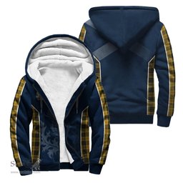 ScotsTee Shop Scottish MacLeod Clan Scottish Crest and Scottish Thistle Sport Tartan Sherpa Hoodie