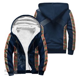 ScotsTee Shop Scottish Munro Ancient Clan Scottish Crest and Scottish Thistle Sport Tartan Sherpa Hoodie