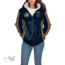 ScotsTee Shop Scottish Munro Ancient Clan Scottish Crest and Scottish Thistle Sport Tartan Sherpa Hoodie