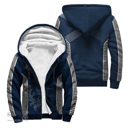 ScotsTee Shop Scottish Shepherd Clan Scottish Crest and Scottish Thistle Sport Tartan Sherpa Hoodie
