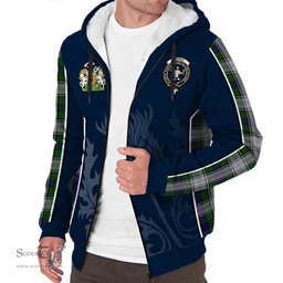 ScotsTee Shop Scottish Murray of Atholl Dress Clan Scottish Crest and Scottish Thistle Sport Tartan Sherpa Hoodie