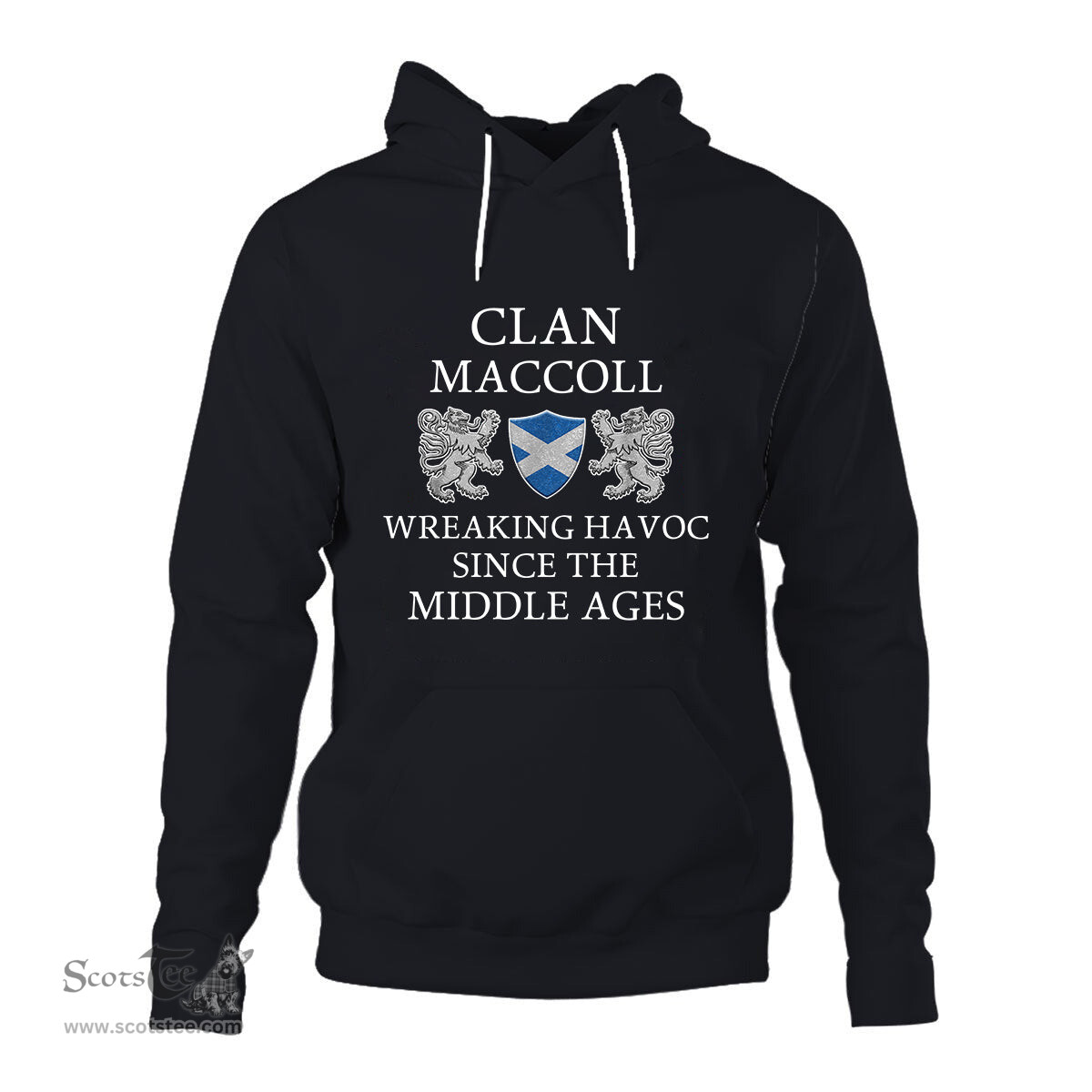 ScotsTee Shop Scottish MacColl Wreaking Havoc Since The Middle Ages With Two Rampant Lions Hoodie