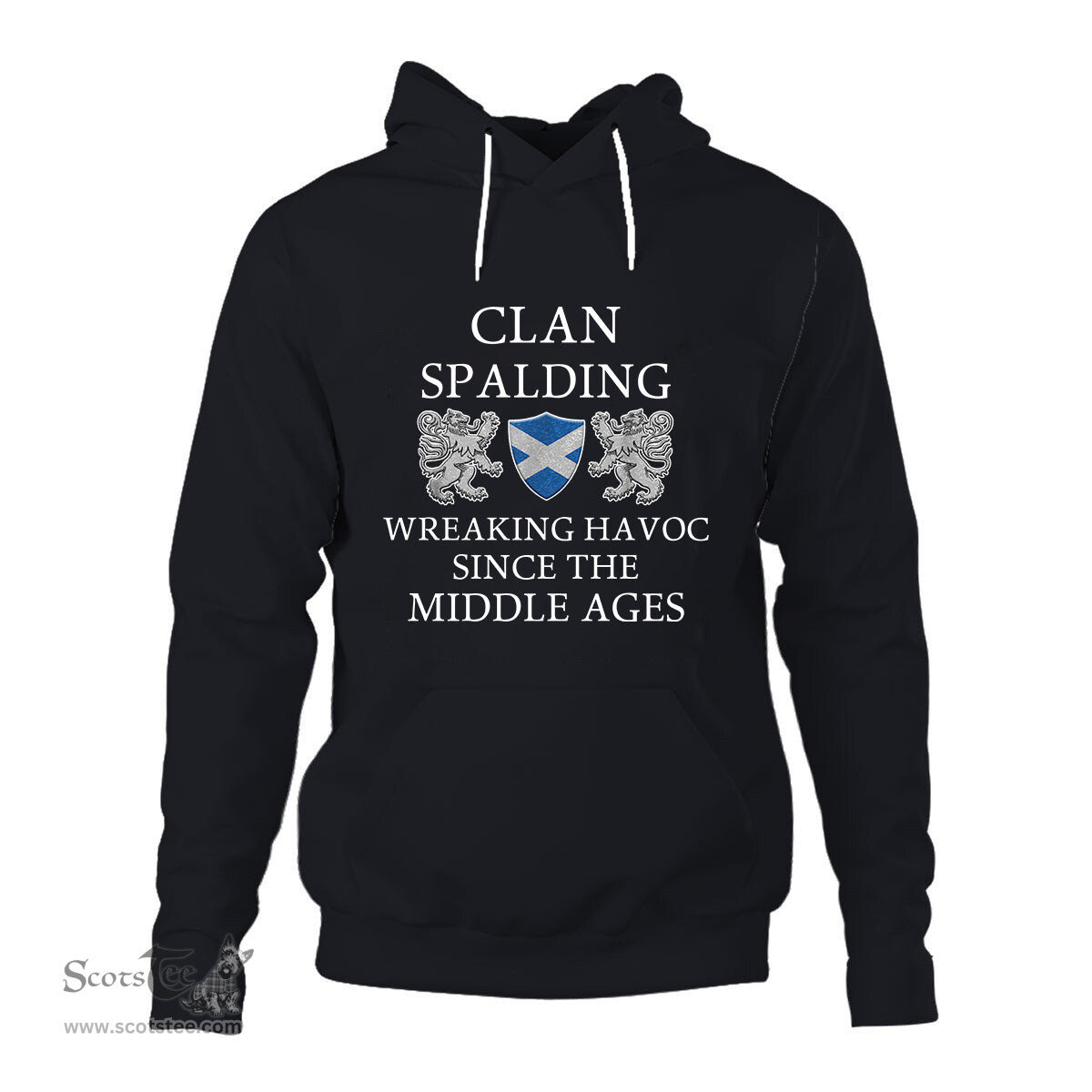 ScotsTee Shop Scottish Spalding Wreaking Havoc Since The Middle Ages With Two Rampant Lions Hoodie