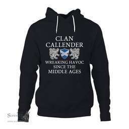ScotsTee Shop Scottish Callender Wreaking Havoc Since The Middle Ages With Two Rampant Lions Hoodie