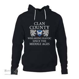ScotsTee Shop Scottish County Wreaking Havoc Since The Middle Ages With Two Rampant Lions Hoodie