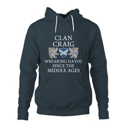ScotsTee Shop Scottish Craig Wreaking Havoc Since The Middle Ages With Two Rampant Lions Hoodie