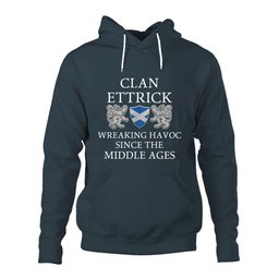 ScotsTee Shop Scottish Ettrick Wreaking Havoc Since The Middle Ages With Two Rampant Lions Hoodie