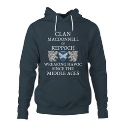 ScotsTee Shop Scottish MacDonnell of Keppoch Wreaking Havoc Since The Middle Ages With Two Rampant Lions Hoodie