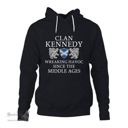 ScotsTee Shop Scottish Kennedy Wreaking Havoc Since The Middle Ages With Two Rampant Lions Hoodie