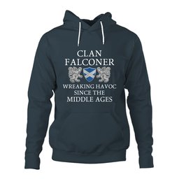 ScotsTee Shop Scottish Falconer Wreaking Havoc Since The Middle Ages With Two Rampant Lions Hoodie