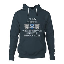 ScotsTee Shop Scottish Currie Wreaking Havoc Since The Middle Ages With Two Rampant Lions Hoodie