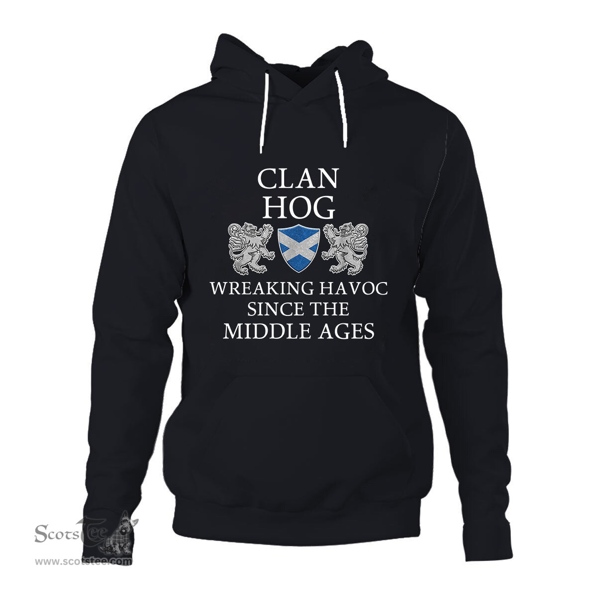 ScotsTee Shop Scottish Hog Wreaking Havoc Since The Middle Ages With Two Rampant Lions Hoodie