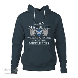 ScotsTee Shop Scottish MacBeth Wreaking Havoc Since The Middle Ages With Two Rampant Lions Hoodie