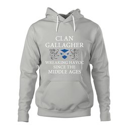 ScotsTee Shop Scottish Gallagher Wreaking Havoc Since The Middle Ages With Two Rampant Lions Hoodie