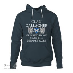 ScotsTee Shop Scottish Gallagher Wreaking Havoc Since The Middle Ages With Two Rampant Lions Hoodie