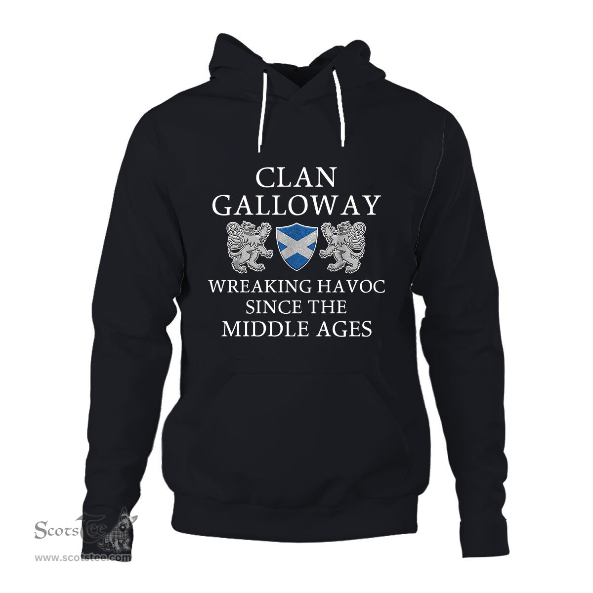ScotsTee Shop Scottish Galloway Wreaking Havoc Since The Middle Ages With Two Rampant Lions Hoodie