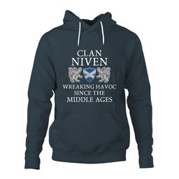 ScotsTee Shop Scottish Niven Wreaking Havoc Since The Middle Ages With Two Rampant Lions Hoodie