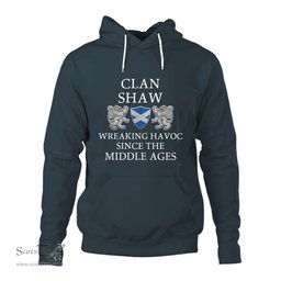 ScotsTee Shop Scottish Shaw Wreaking Havoc Since The Middle Ages With Two Rampant Lions Hoodie