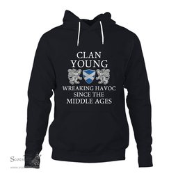 ScotsTee Shop Scottish Young Wreaking Havoc Since The Middle Ages With Two Rampant Lions Hoodie