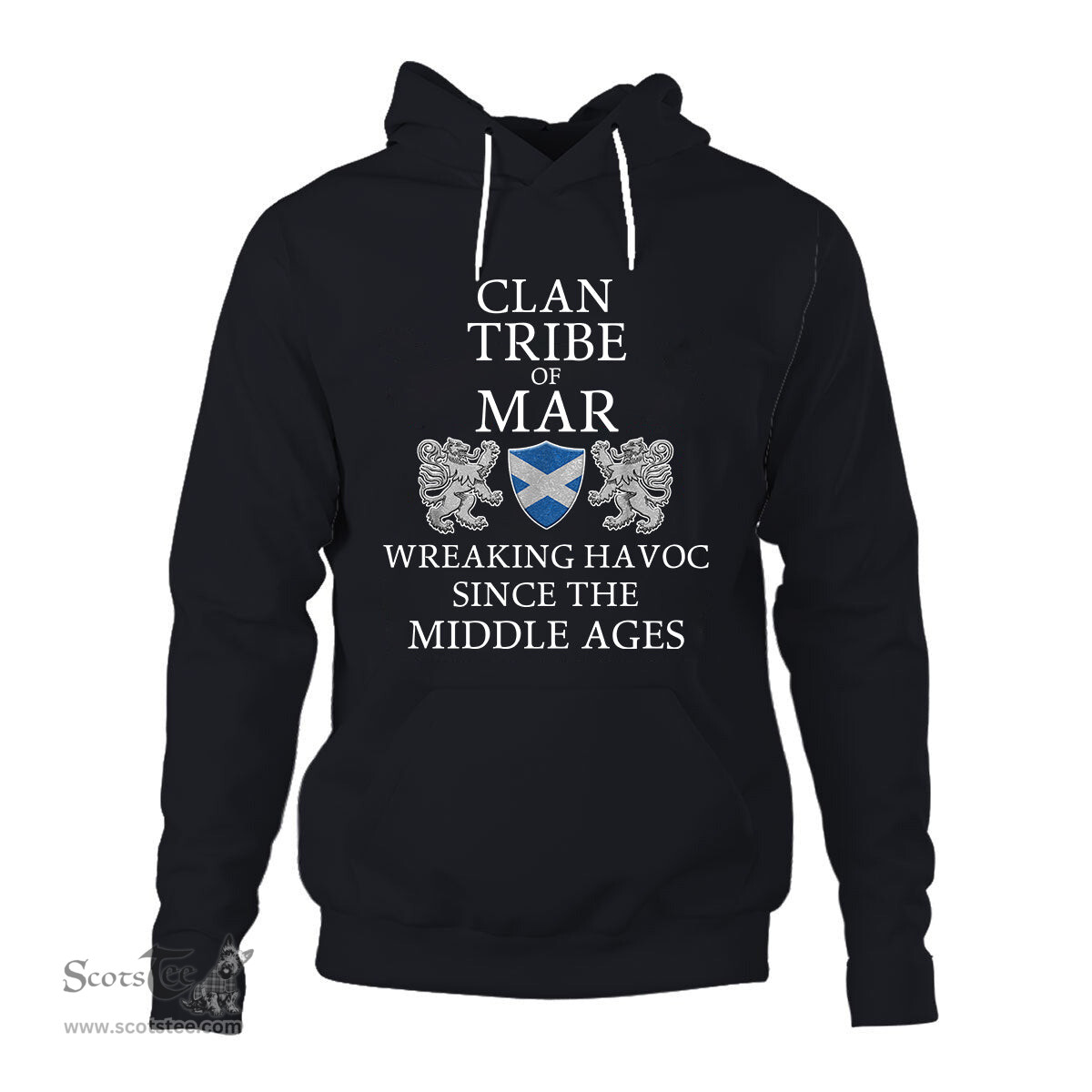 ScotsTee Shop Scottish Tribe of Mar Wreaking Havoc Since The Middle Ages With Two Rampant Lions Hoodie