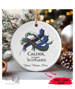ScotsTee Shop Scottish Calder Scottish Tartan Ornament Add Your Text Personalized Ornament