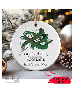 ScotsTee Shop Scottish Anstruther Scottish Tartan Ornament Add Your Text Personalized Ornament