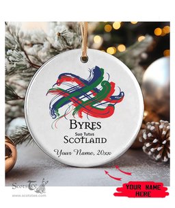 ScotsTee Shop Scottish Byres Scottish Tartan Ornament Add Your Text Personalized Ornament
