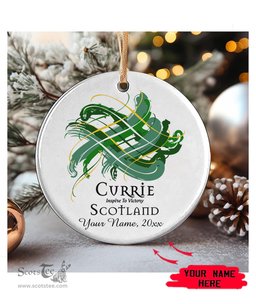 ScotsTee Shop Scottish Currie Scottish Tartan Ornament Add Your Text Personalized Ornament